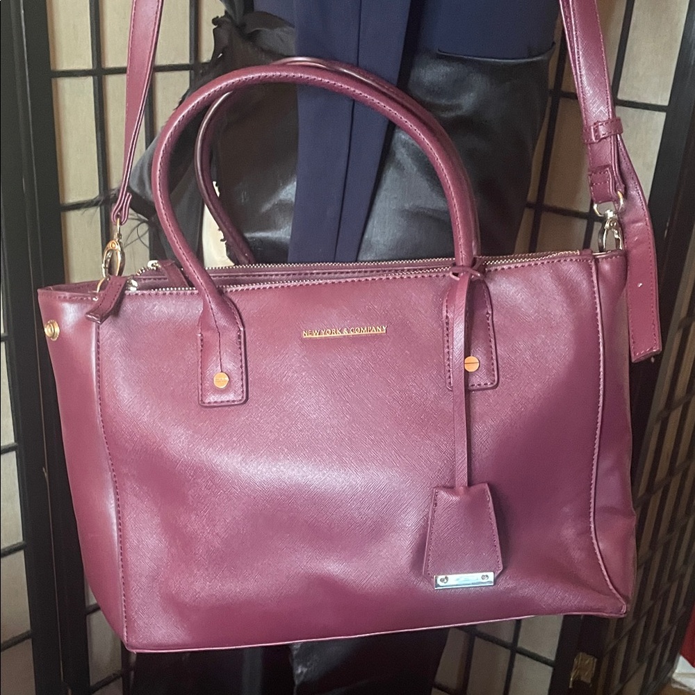 New York & Company Burgundy Satchel